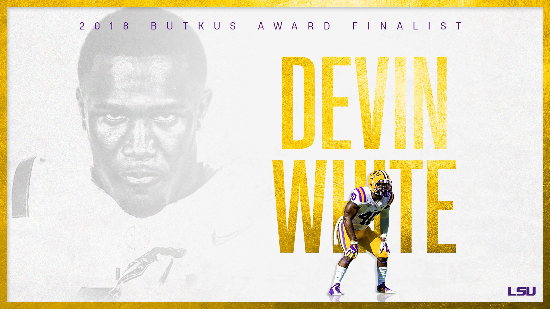 White Named Finalist for Butkus Award