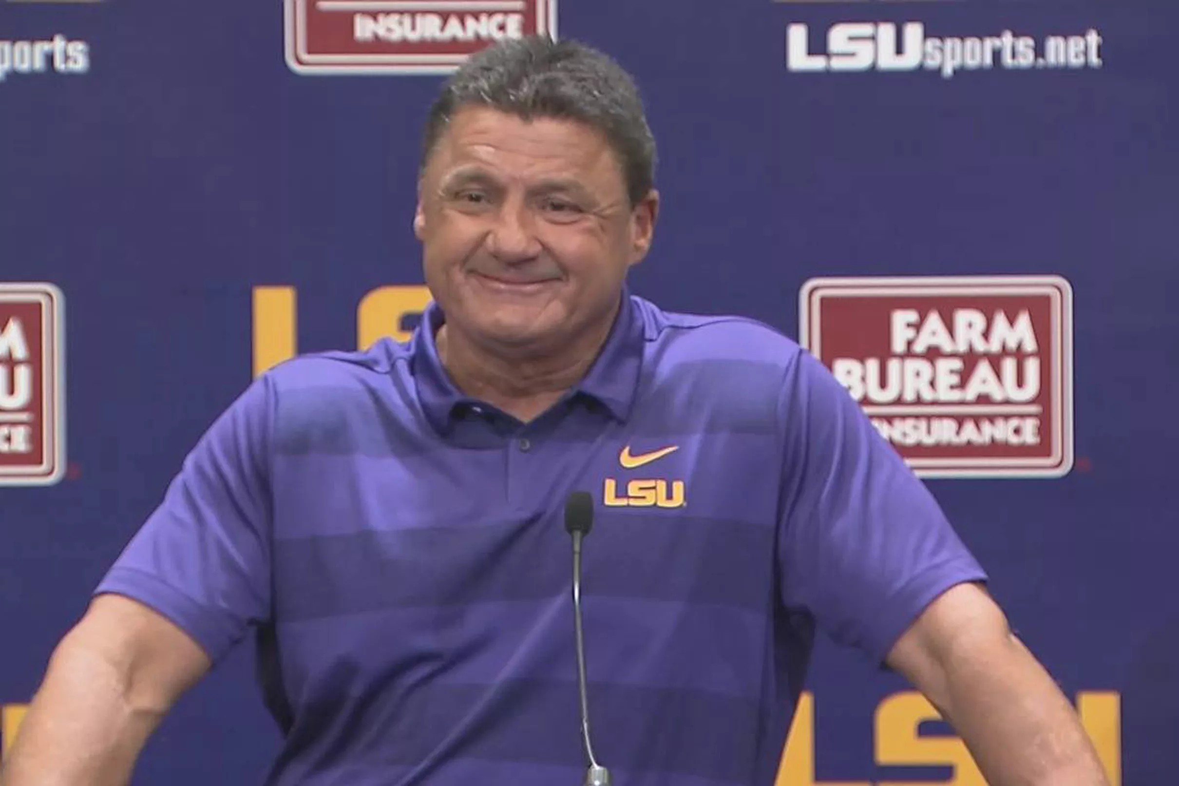Coach Orgeron Opens Fall Camp