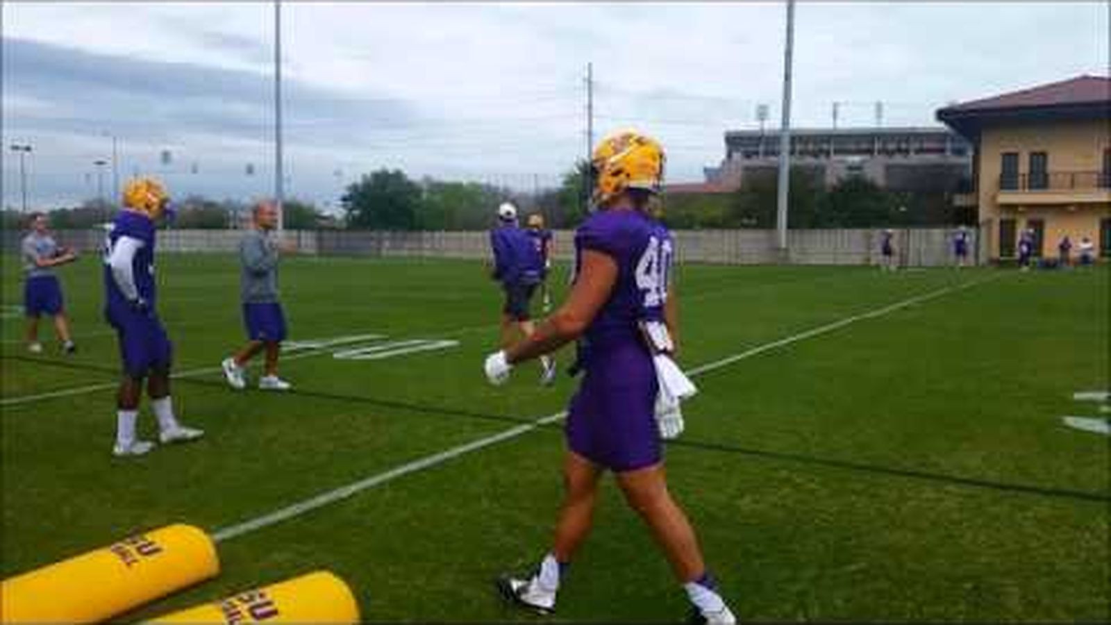 LSU Spring Practice Linebacker Drills, 3/29