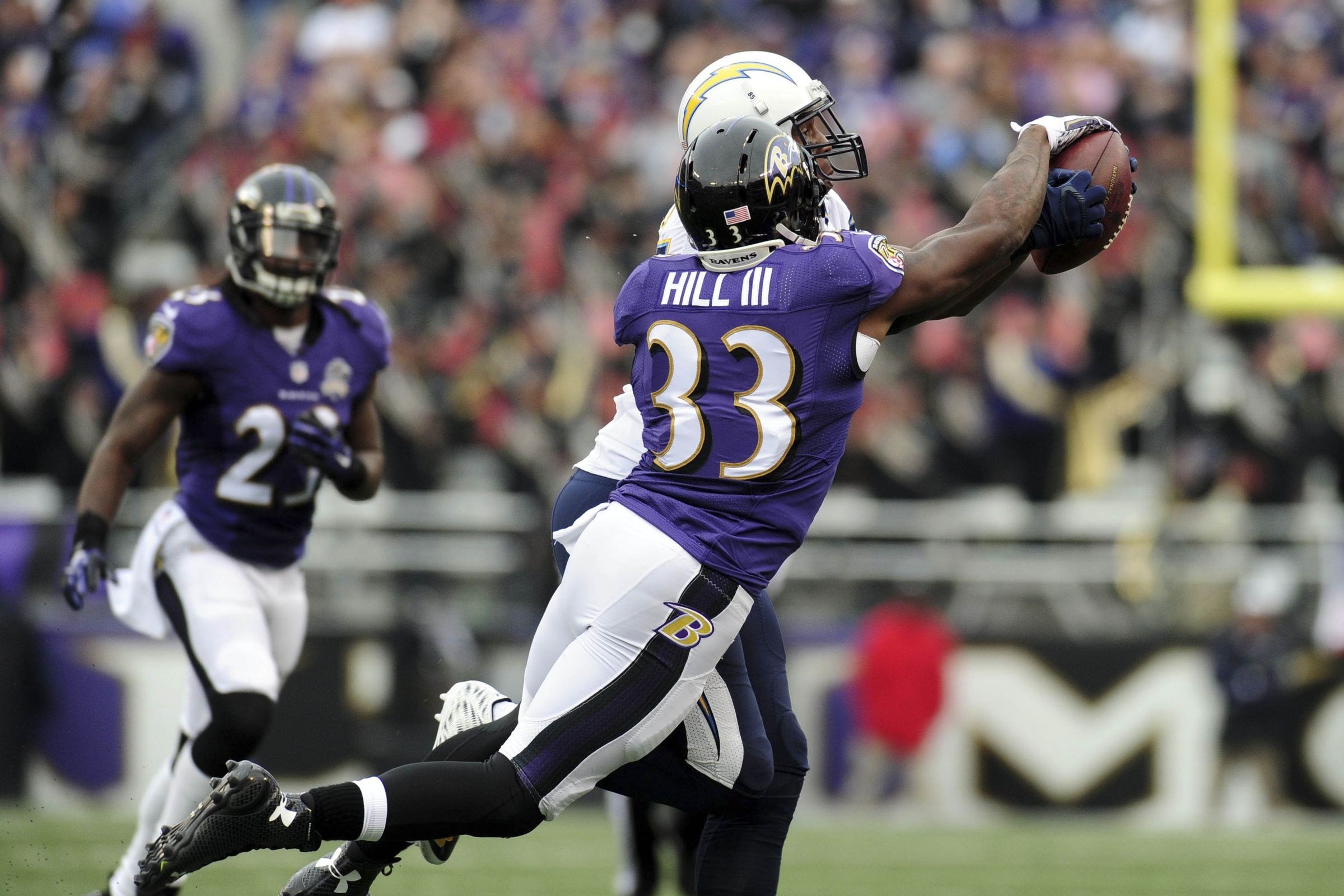 Ravens safety Will Hill with another big hit