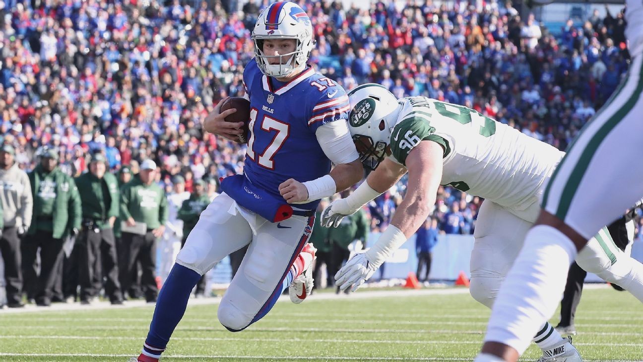 Josh Allen's legs leading Bills in rushing but not to wins