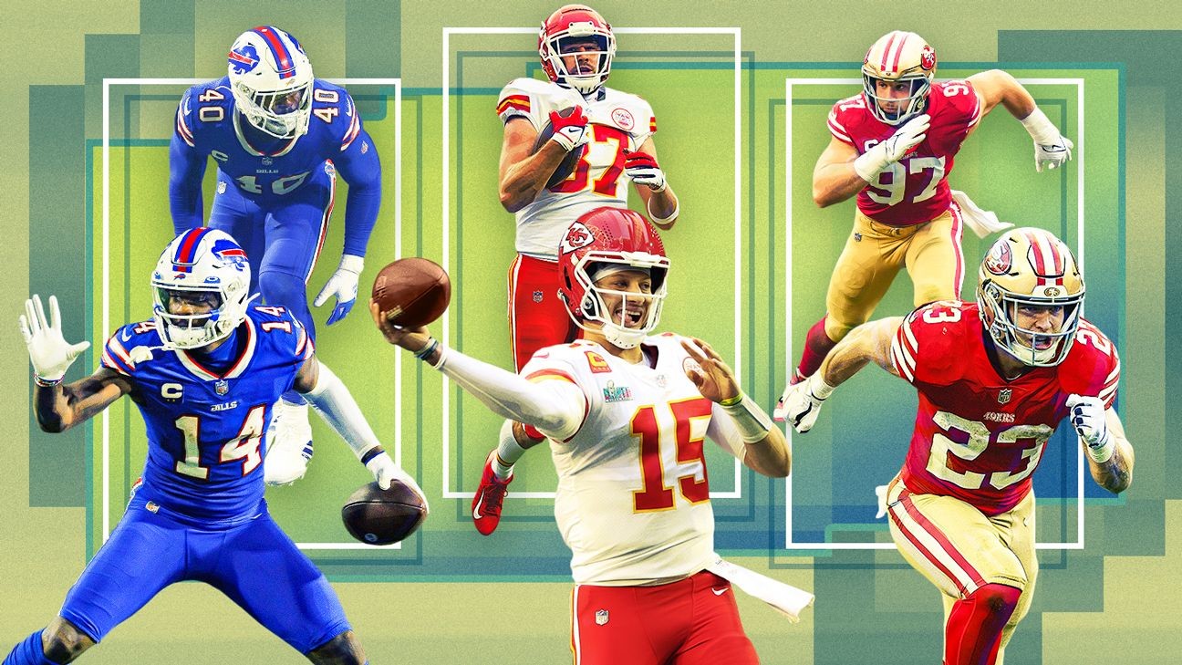 Ranking NFL roster cores Stacking all 32 teams' top five players