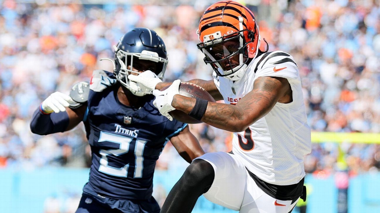 Report: Bengals' Tee Higgins suffers fractured ribs in Sunday's contest vs.  Tennessee