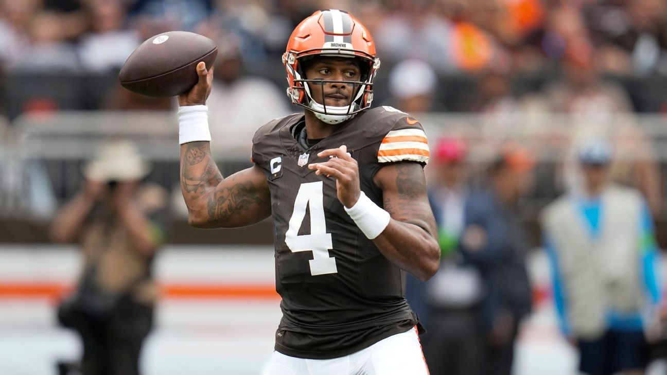 Browns QB Deshaun Watson (shoulder; questionable) considered a