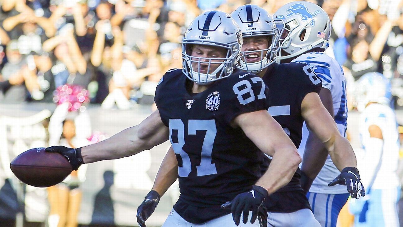 Raiders rookie TE Foster Moreau lost to knee injury