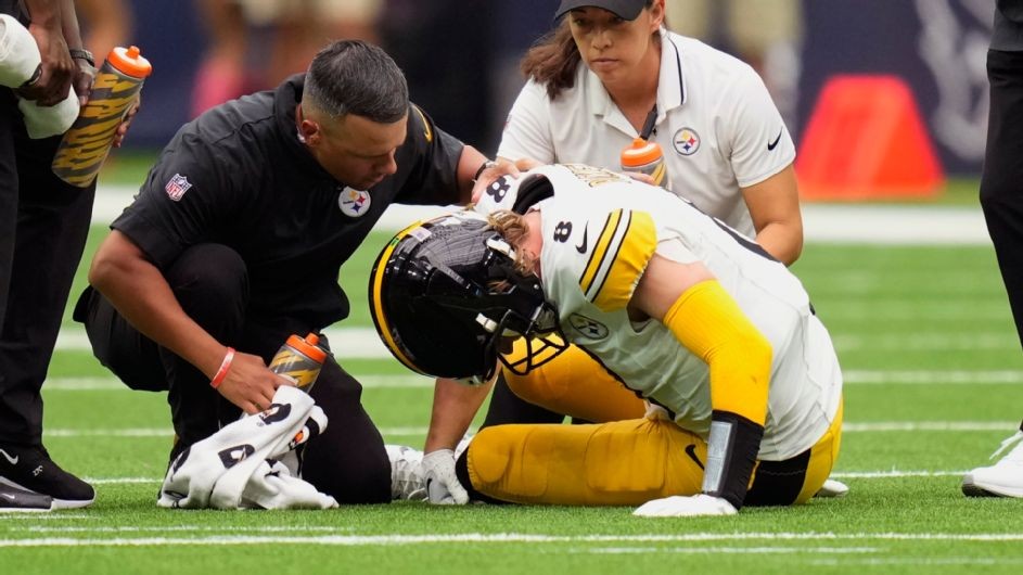 Steelers QB Kenny Pickett leaves loss against Texans after injuring knee