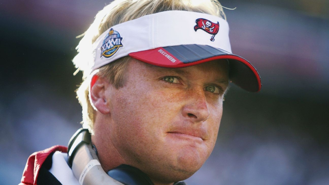 ESPN Analyst, Ex-Tampa Bay Coach Jon Gruden Joins Bucs' Ring Of Honor