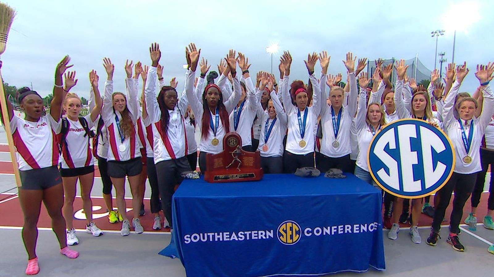 Aggie men, Arkansas women win SEC Outdoor Championships