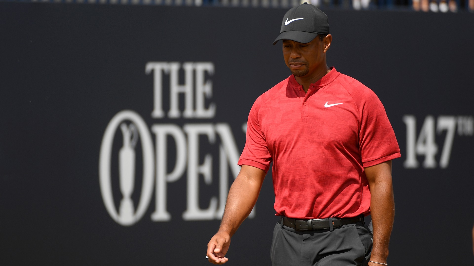 Watch: Spectator films as Woods' shot hits him