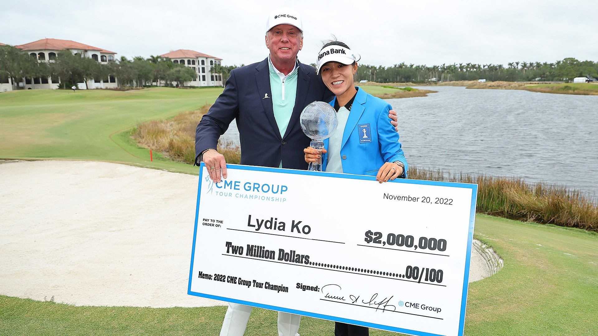 CME Group Tour Championship payout 2 million winner's check goes to