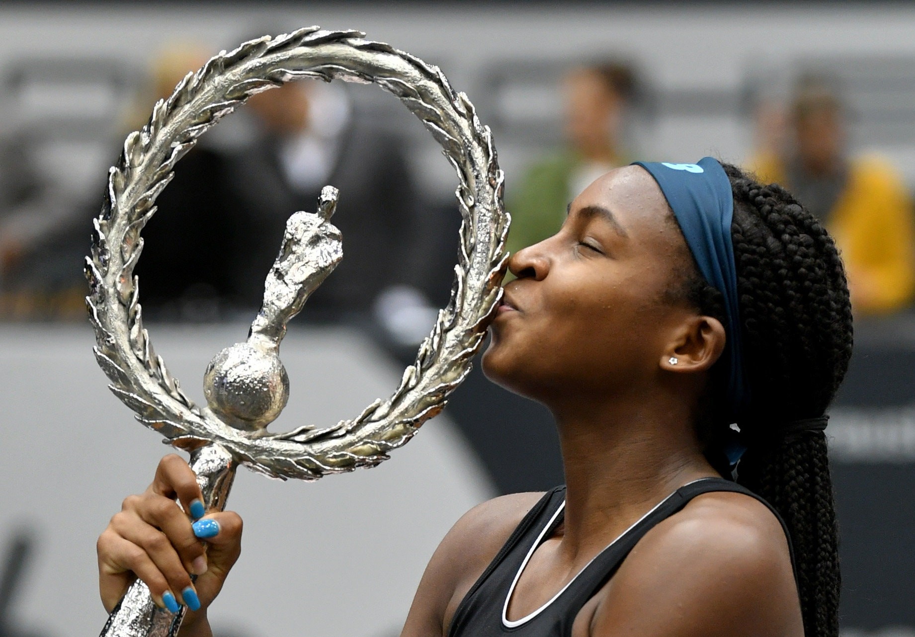 Coco Gauff, 15, Wins Her First Singles Title