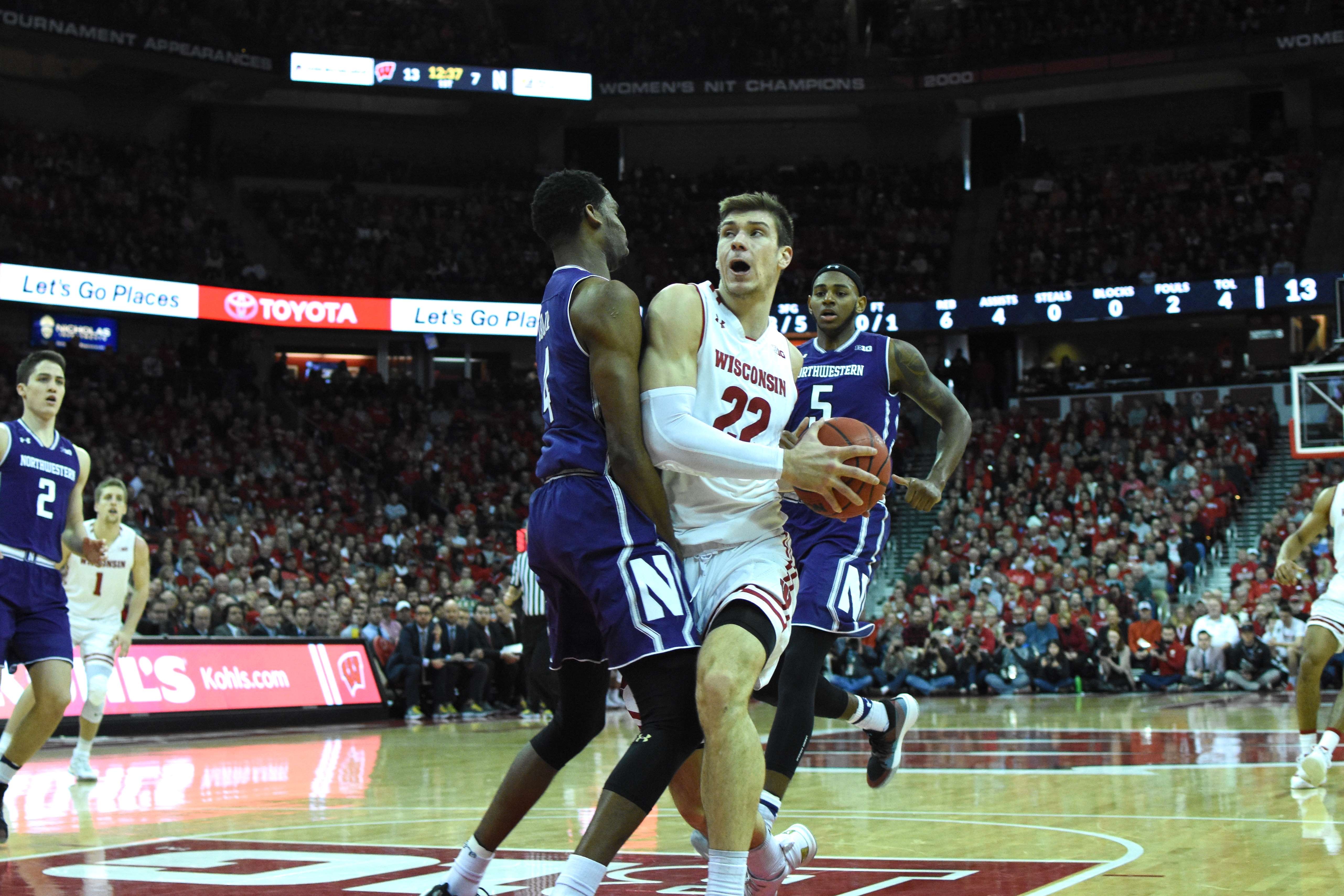 Men’s basketball Ethan Happ records second tripledouble of season as