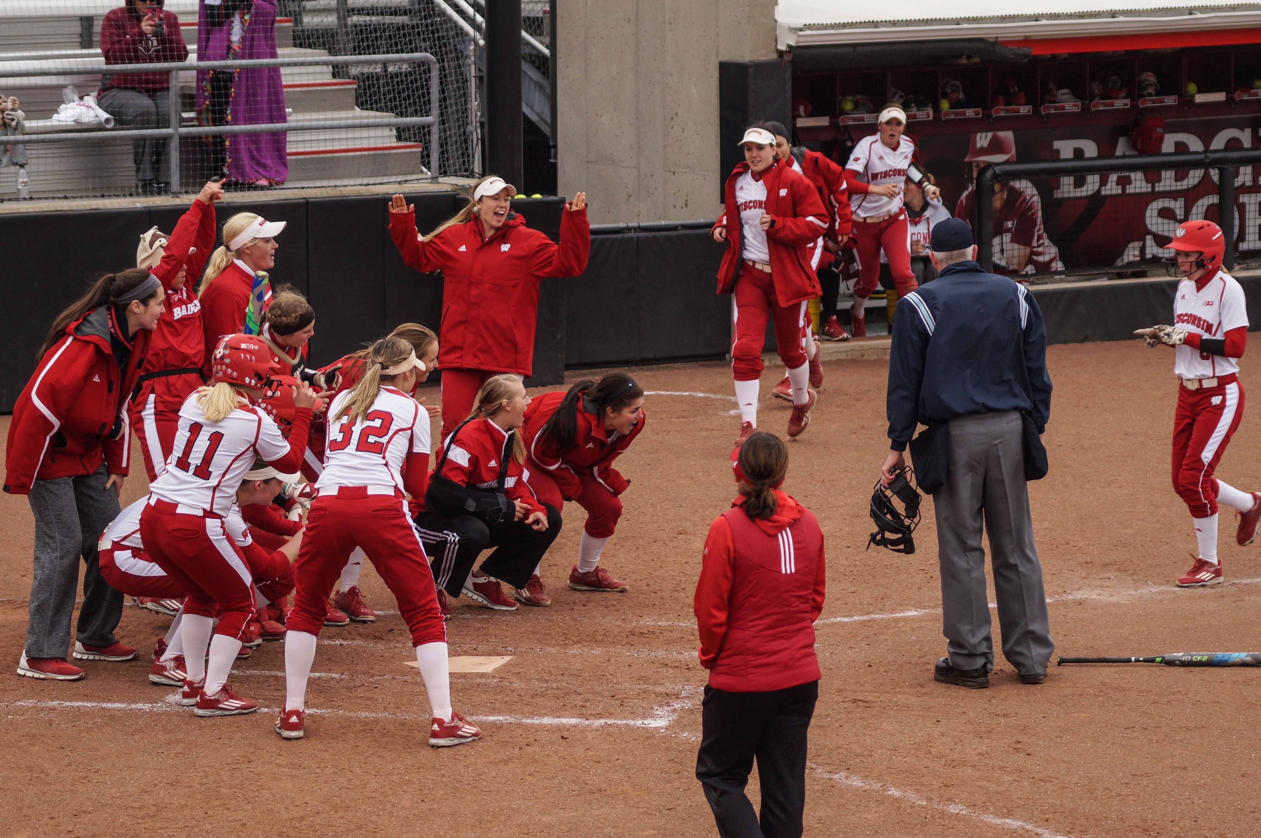 Softball Badgers upset two ranked teams in Arizona to earn ranking of