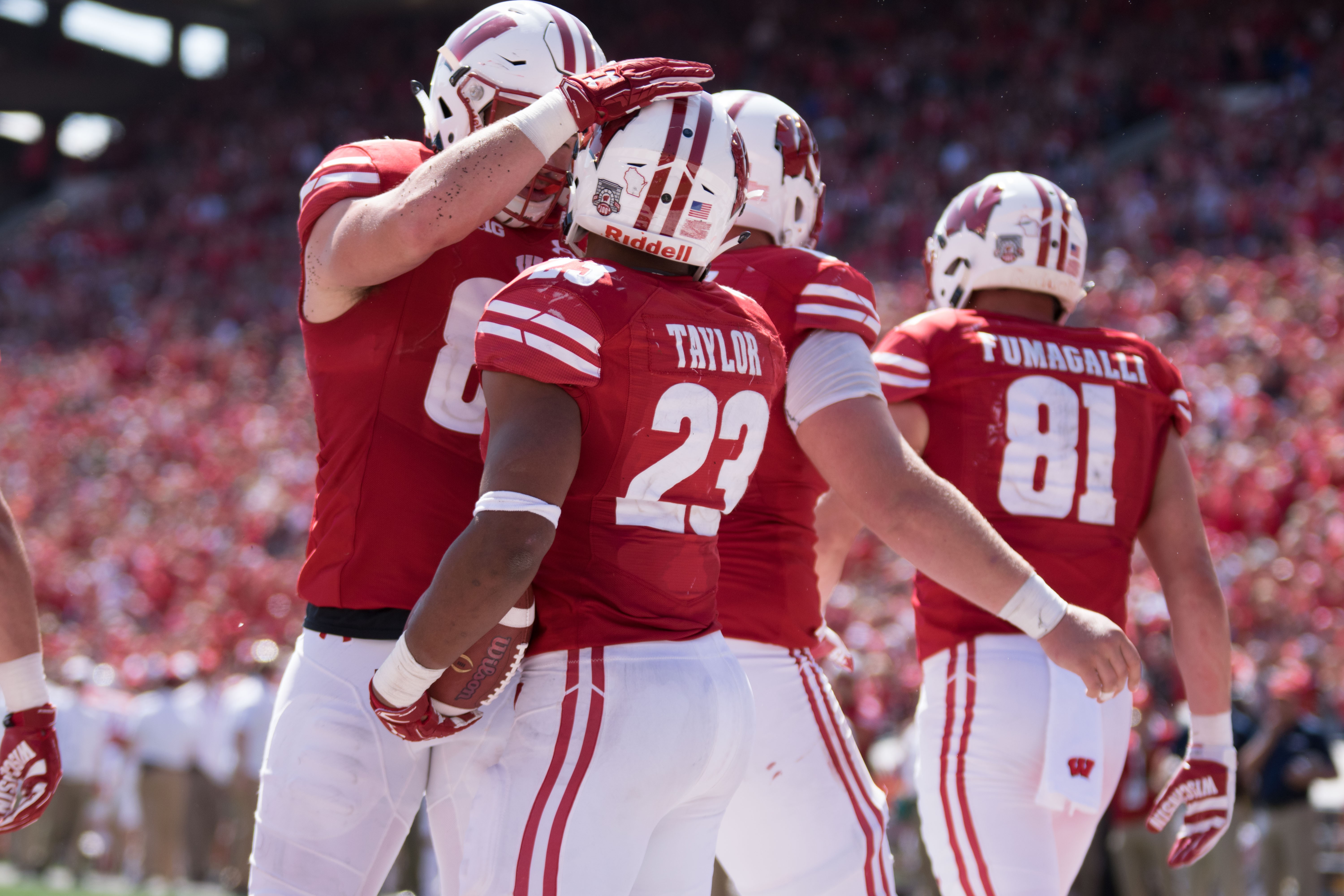 Wisconsin football celebrates by taking on Terrapins in