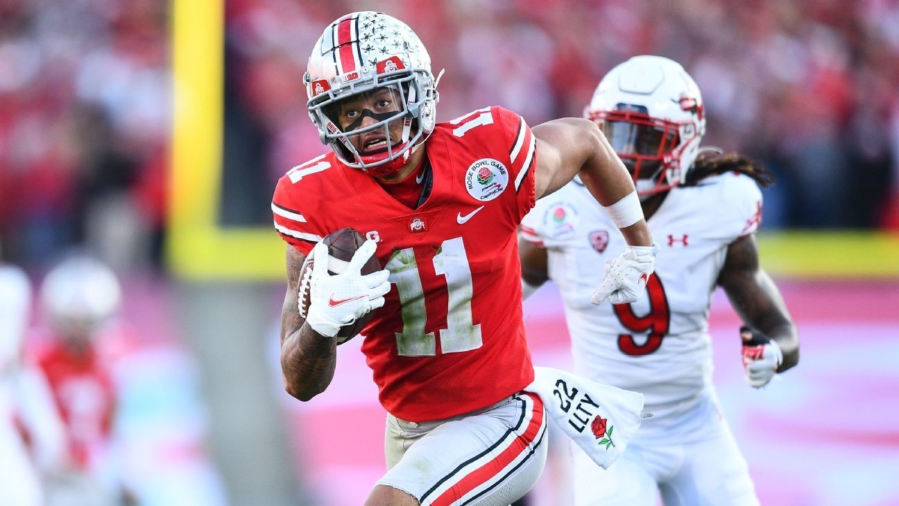 Ohio State Buckeyes' Jaxon SmithNjigba smashes receiving records in