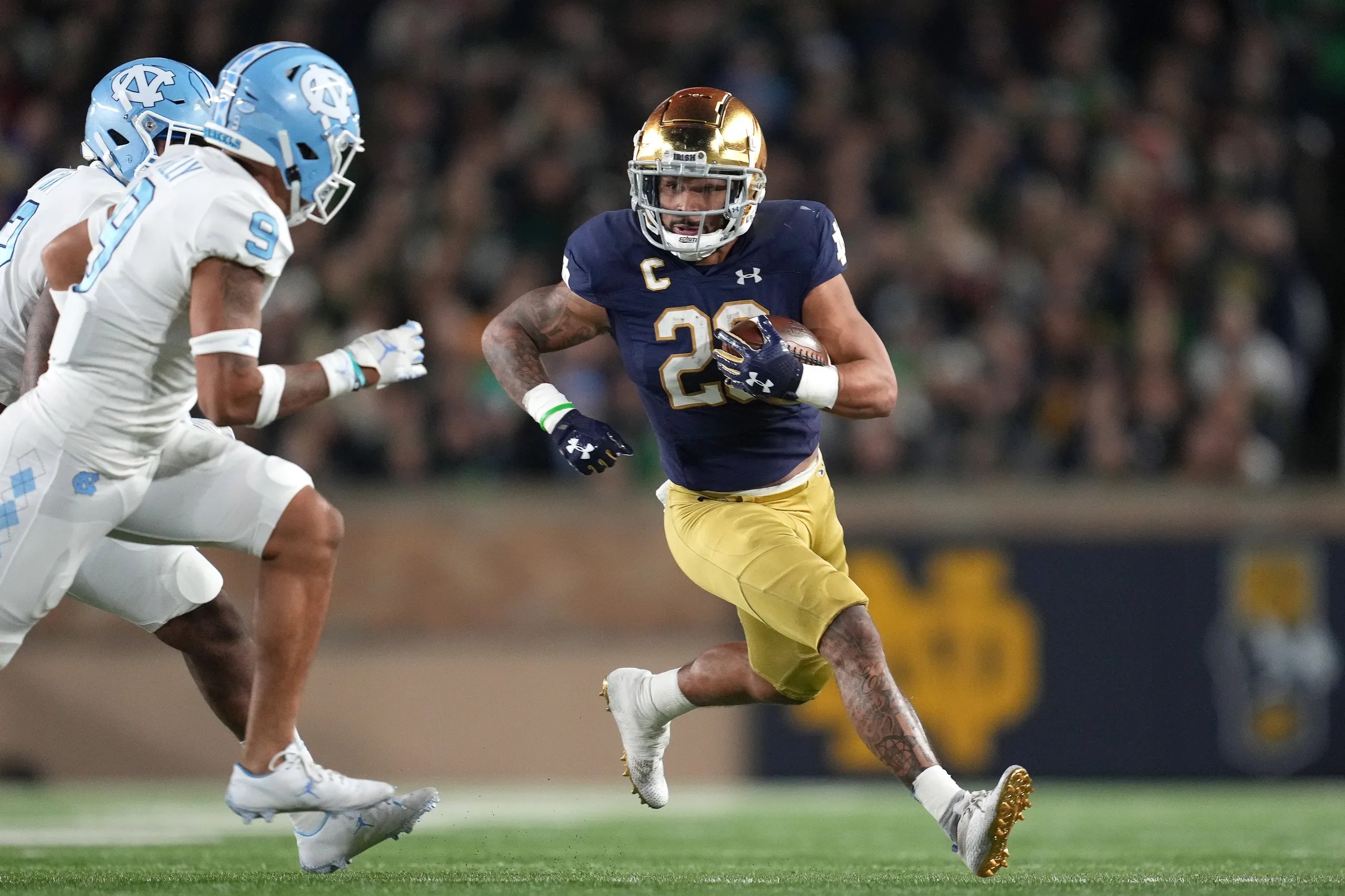 Notre Dame and Kyren Williams win a shootout over North Carolina, 4434