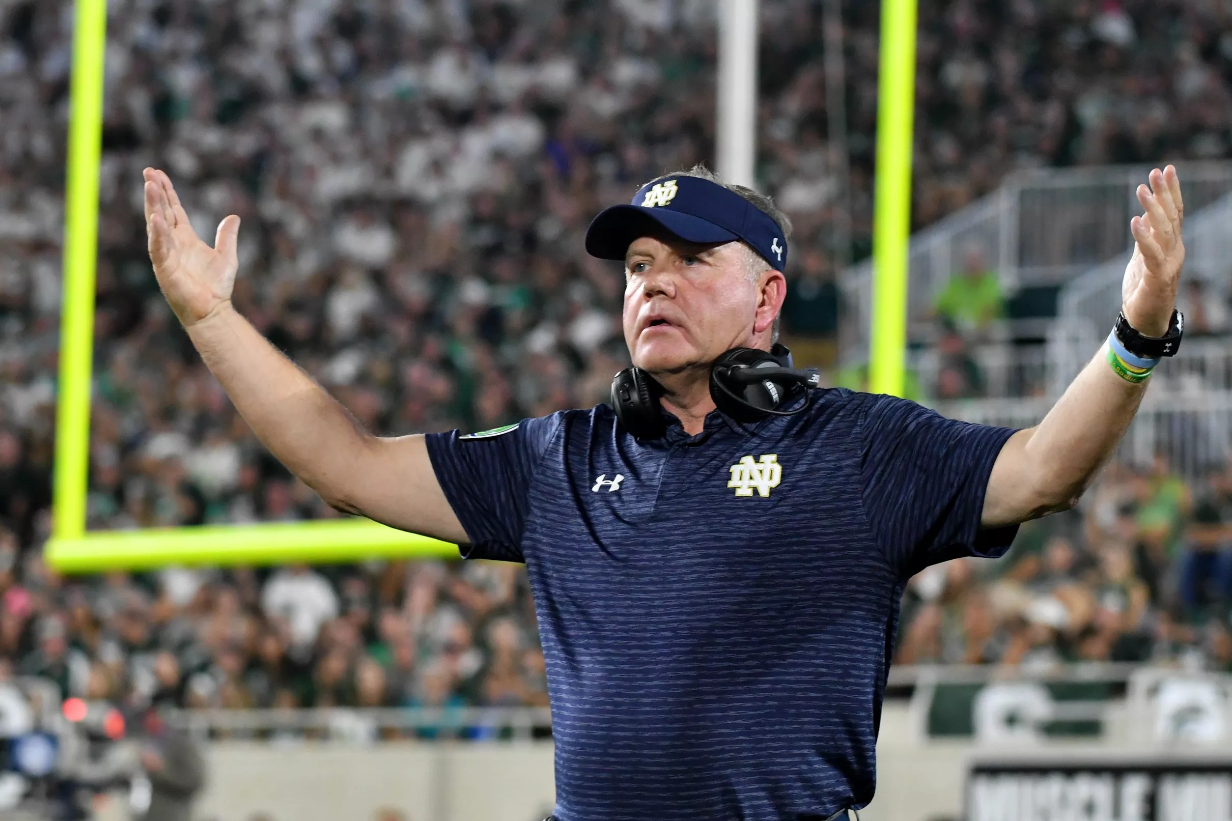 Notre Dame Football WATCH Brian Kelly Go Absolutely Nuts In The Irish 