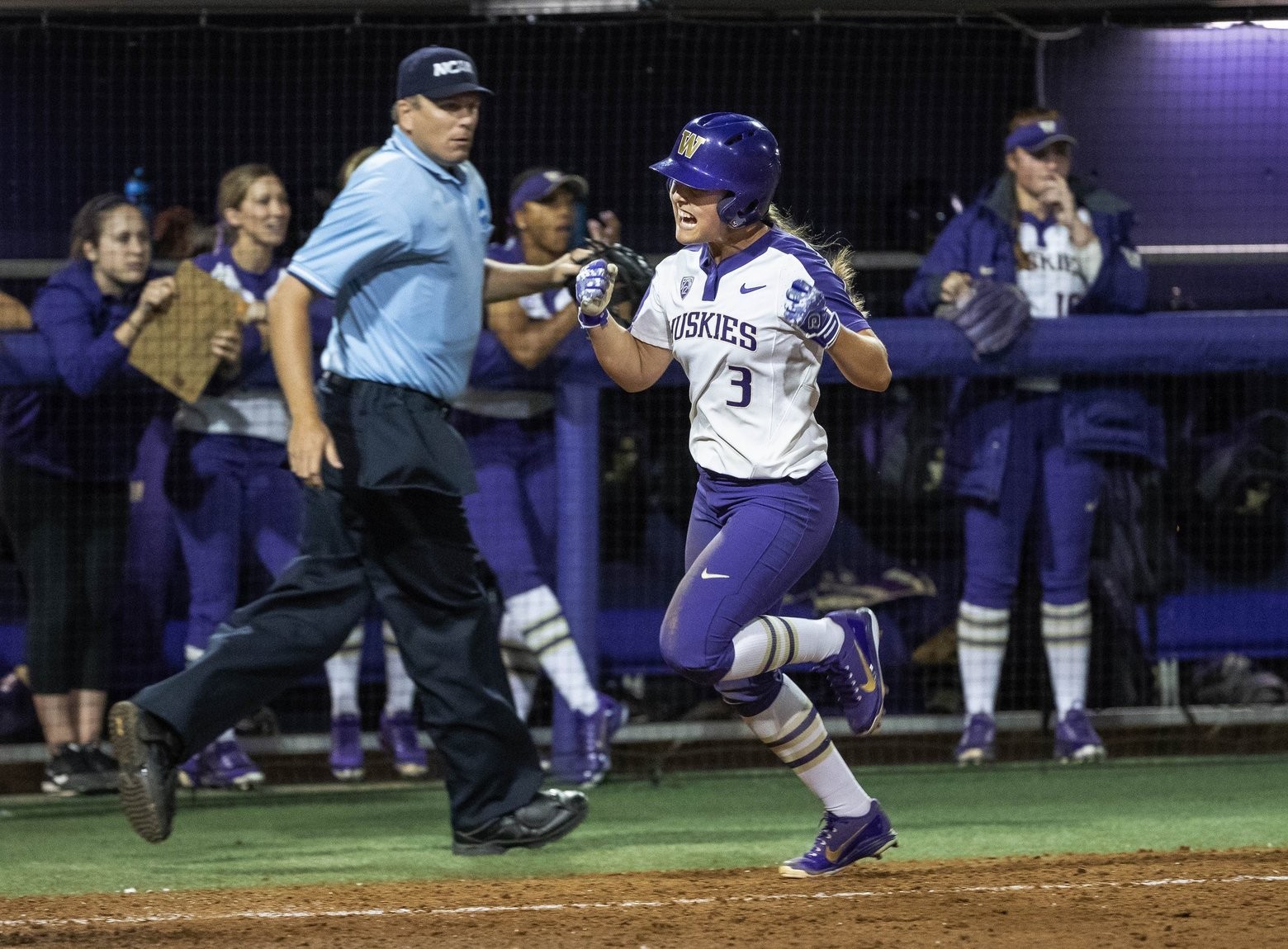 Huskies walk their way to 80 win in NCAA softball tournament opener
