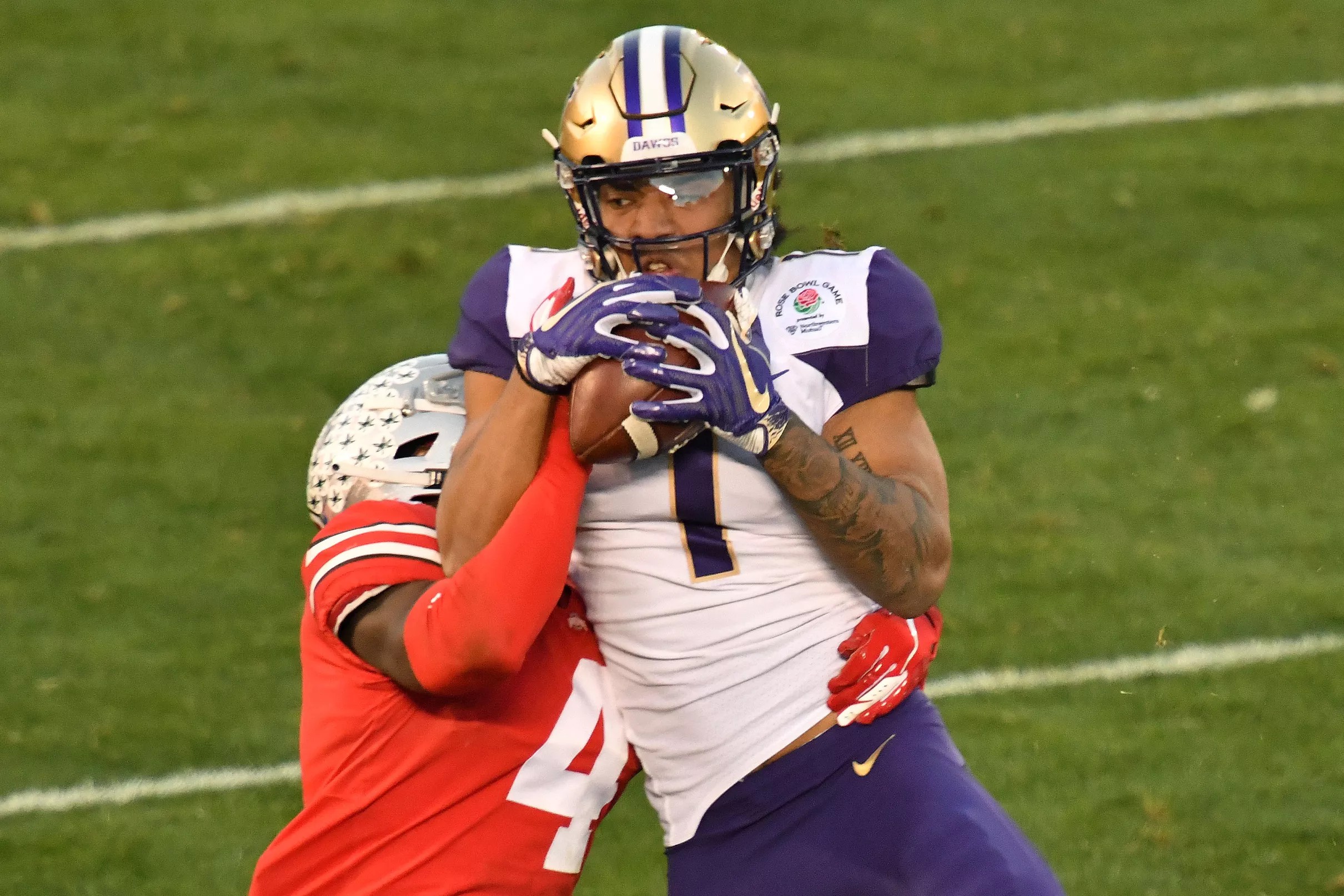 Washington Huskies Spring Football Wide Receivers and Tight Ends