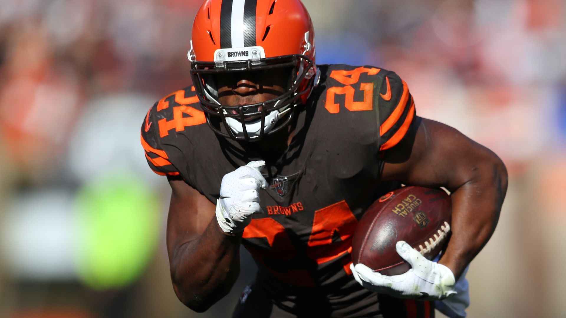 Cleveland Browns 1,408 yards rushing, 1961 vs 2019