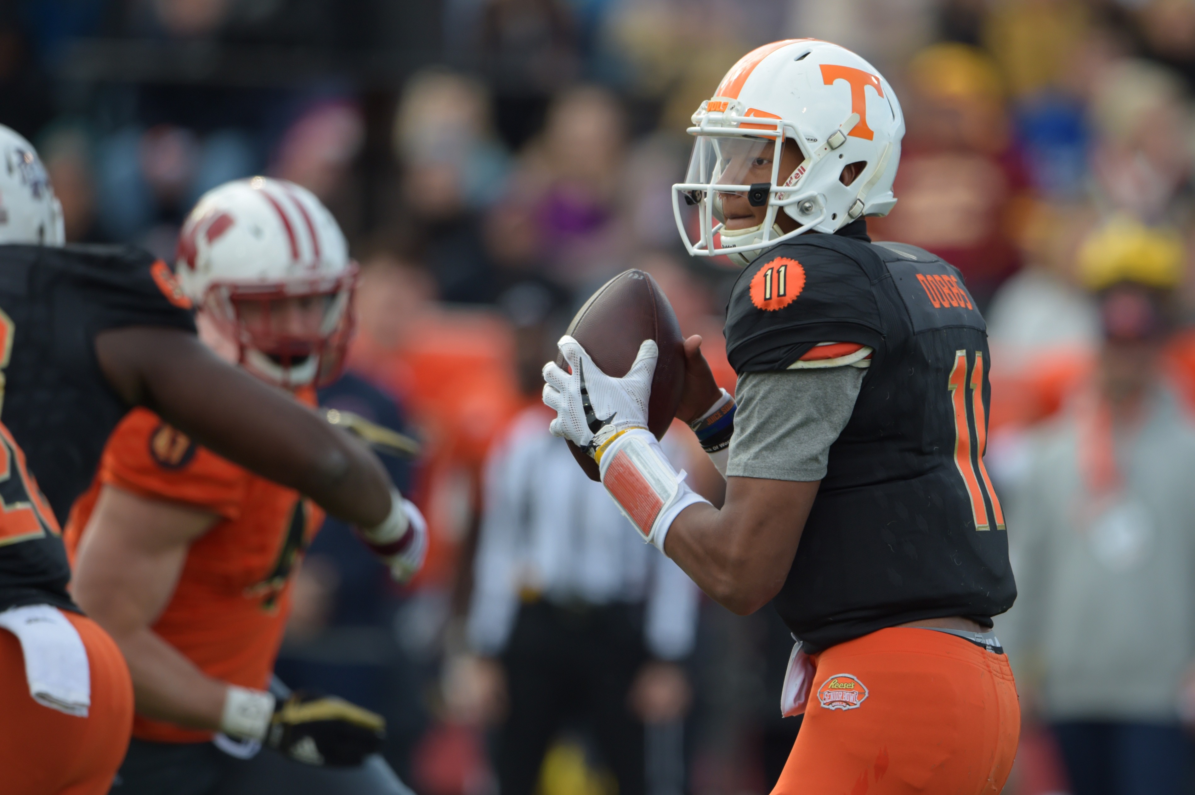 Texans Scout Josh Dobbs At Tennessee Pro Day