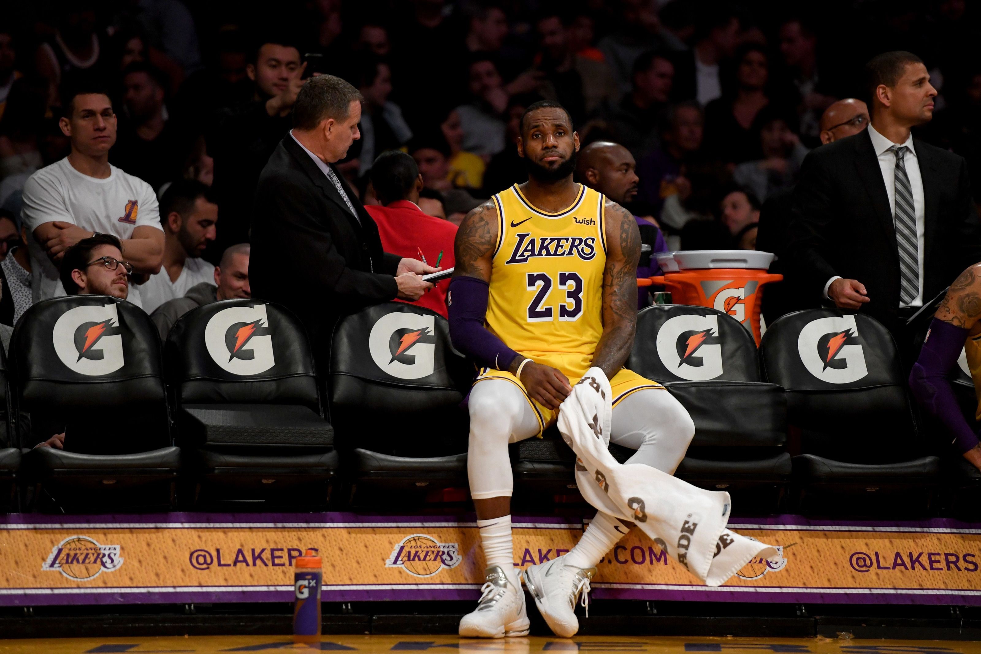 lebron sitting on a throne