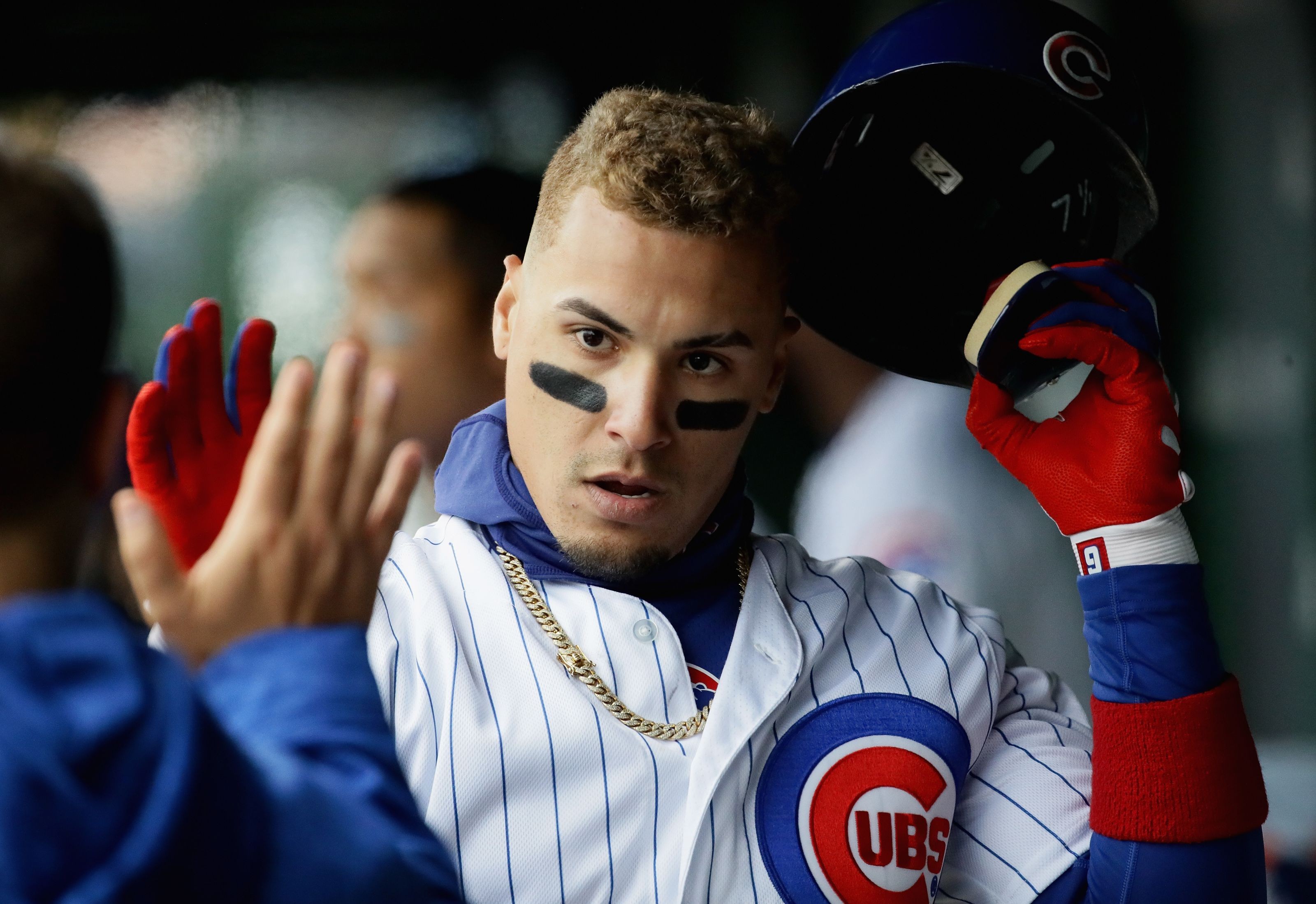 Chicago Cubs Javier Baez batting second in the lineup today