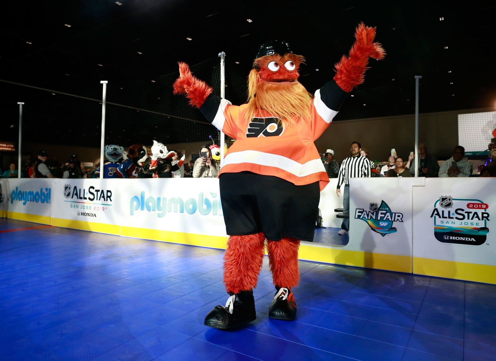 Gritty is already making waves during the 2019 NHL AllStar festivities