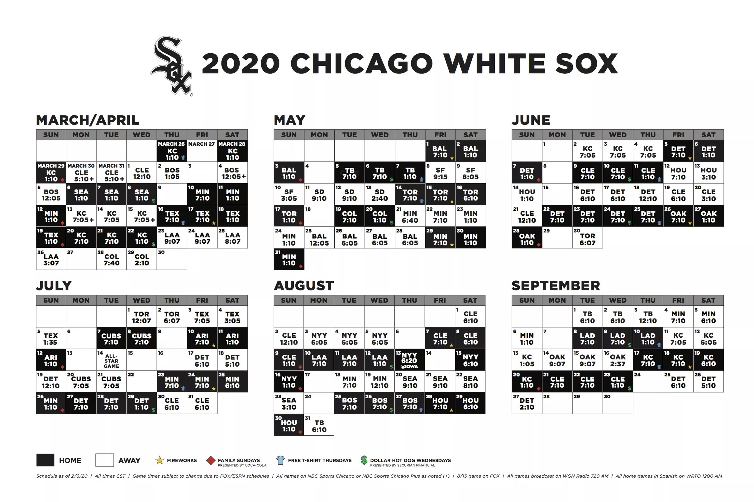 White Sox 2022 Printable Schedule Printable World Holiday