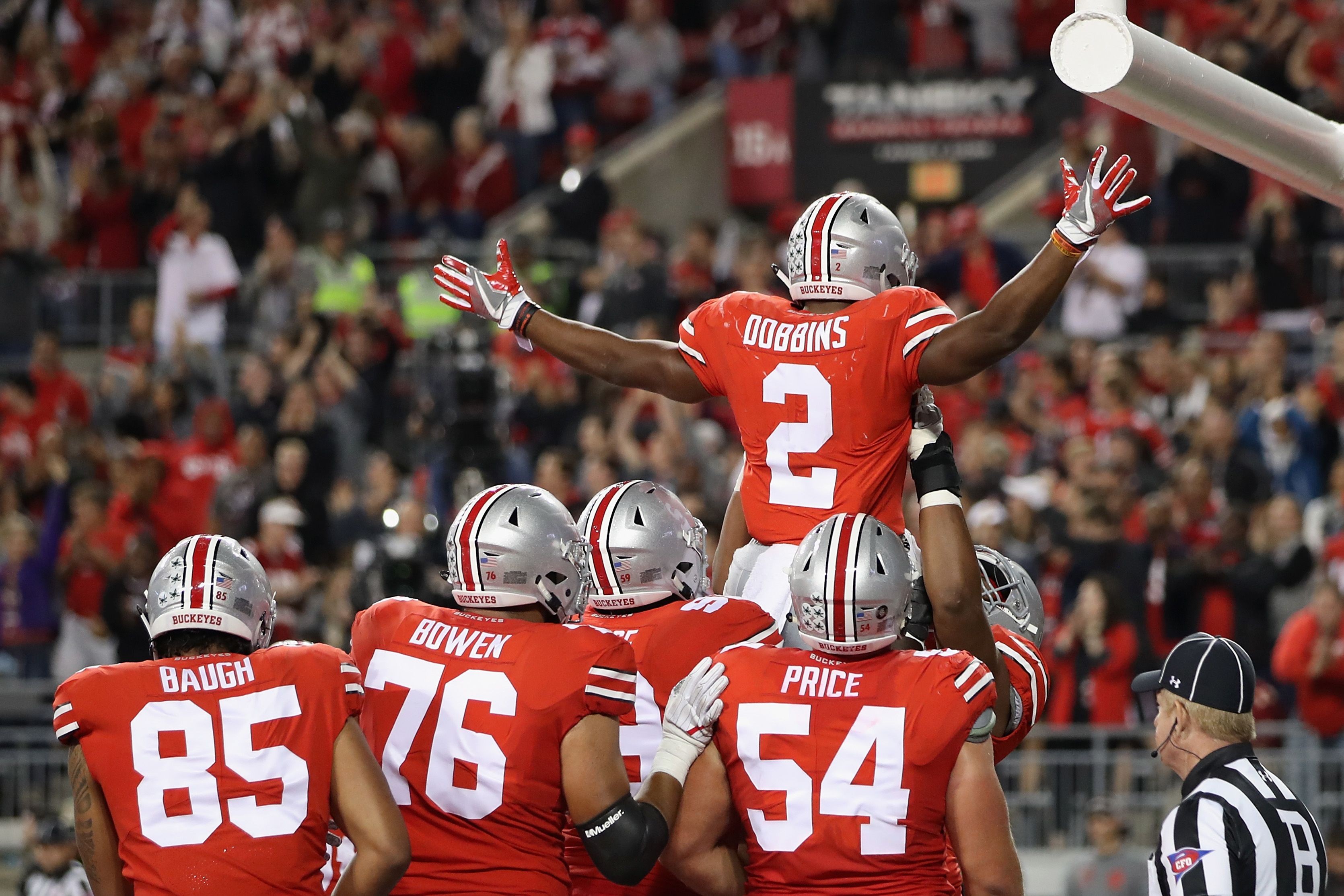 Ohio State Football JK Dobbins wins battle of freshman running backs