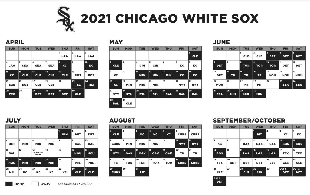 White Sox 2021 schedule is out, with more NL Central matchups