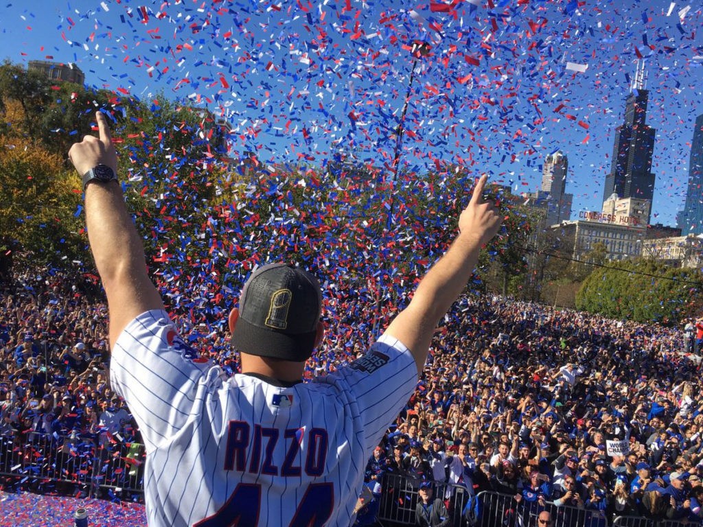 Download Anthony Rizzo Celebration Cubs Wallpaper