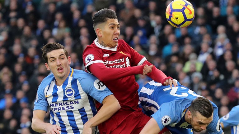 Liverpool vs Brighton Hove Albion confirmed starting lineups