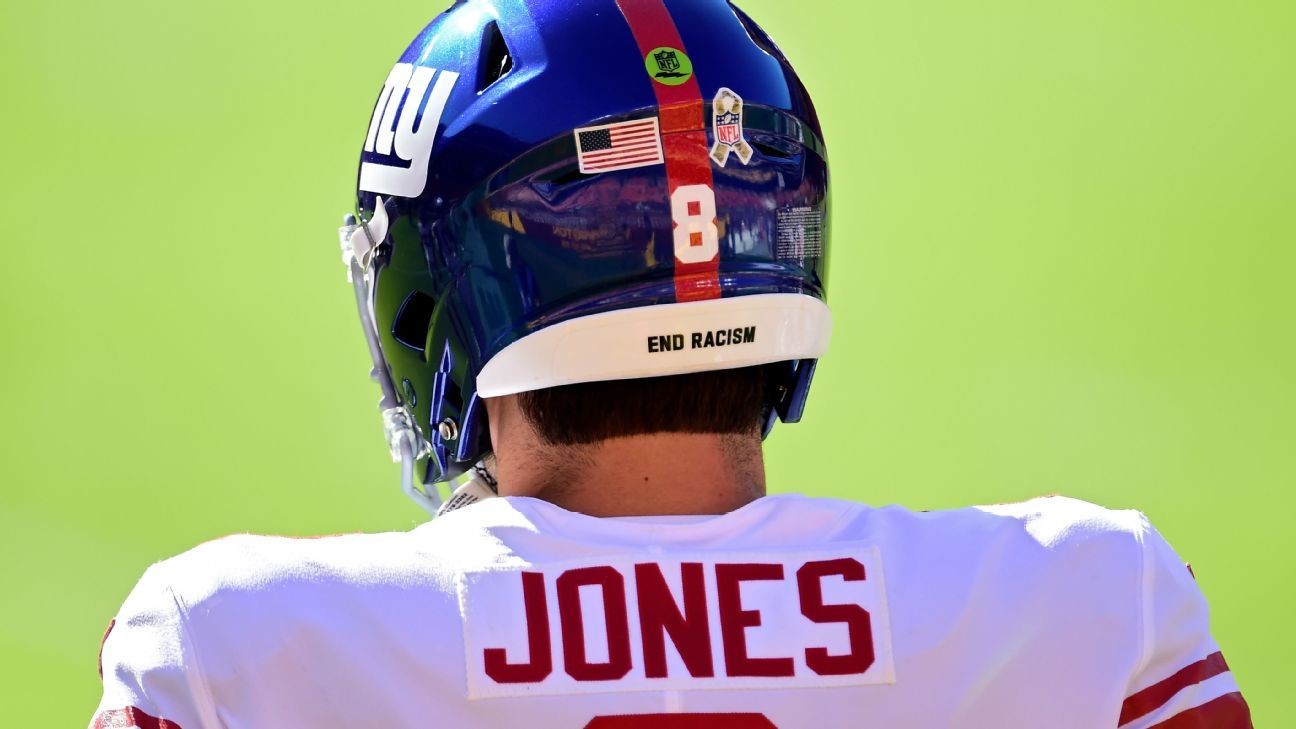 NFL brings back social justice helmet decals, end zone stencils as part