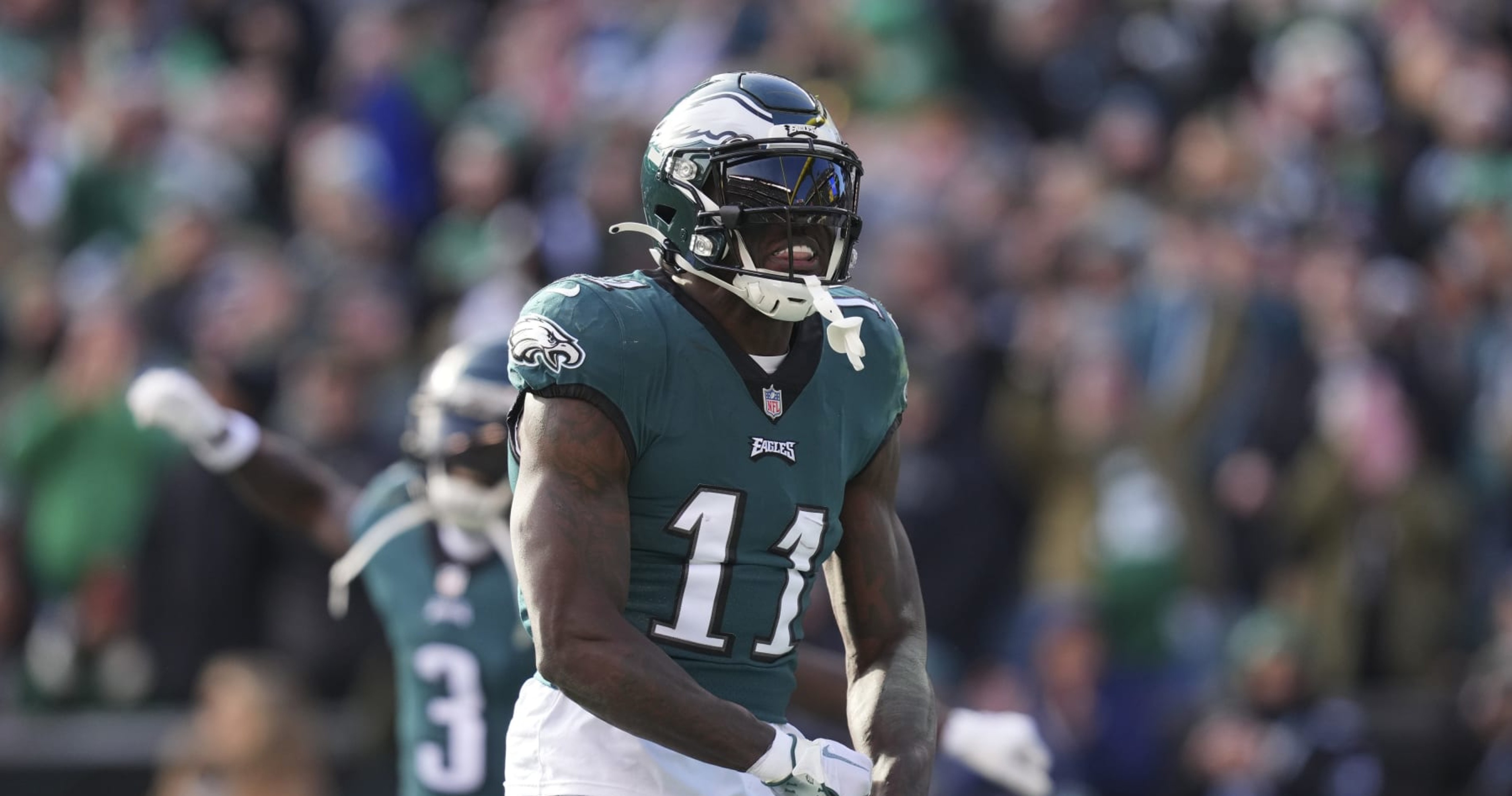 Eagles' AJ Brown trolls former team as Titans muster only 80