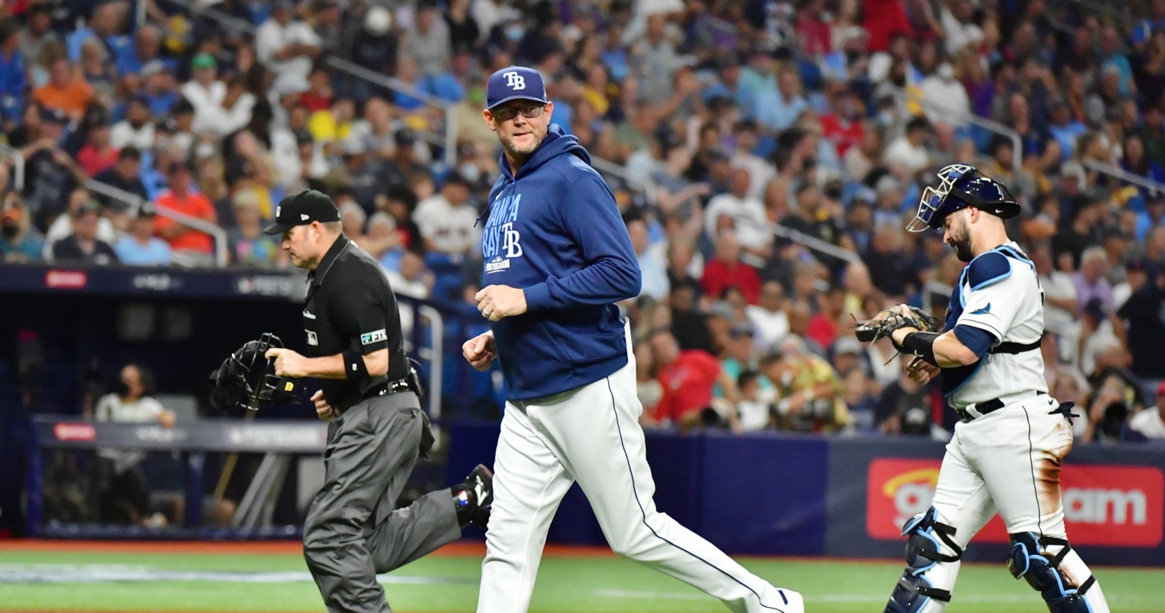 Rays Coach Kyle Snyder Injured Himself Walking to Mound to Visit Shane