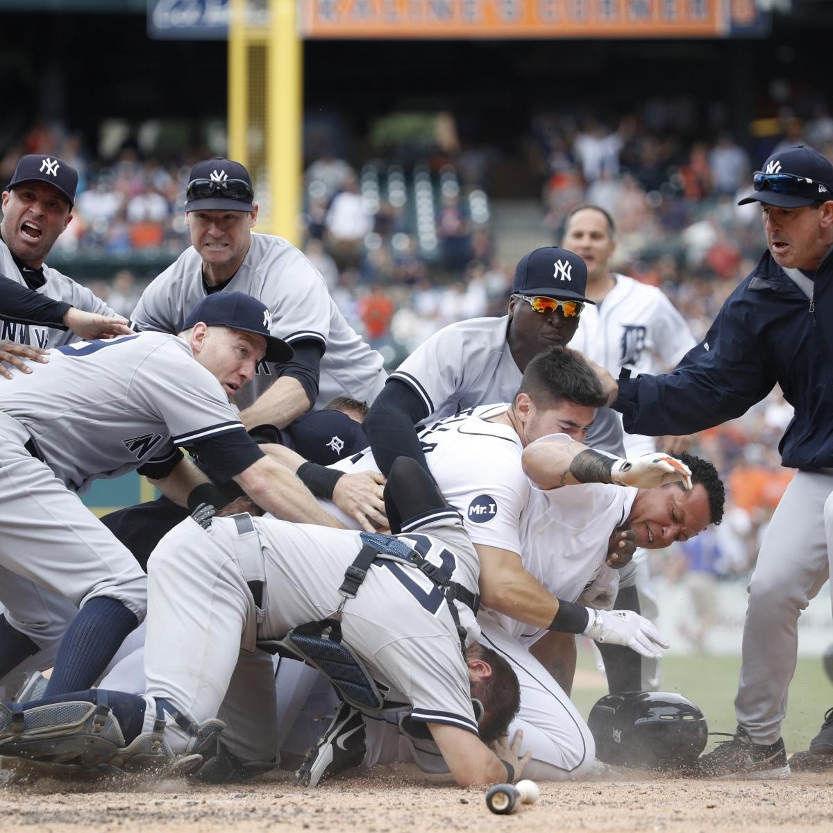 Austin Romine Suspension for Brawl vs. Tigers Reduced to 1 Game