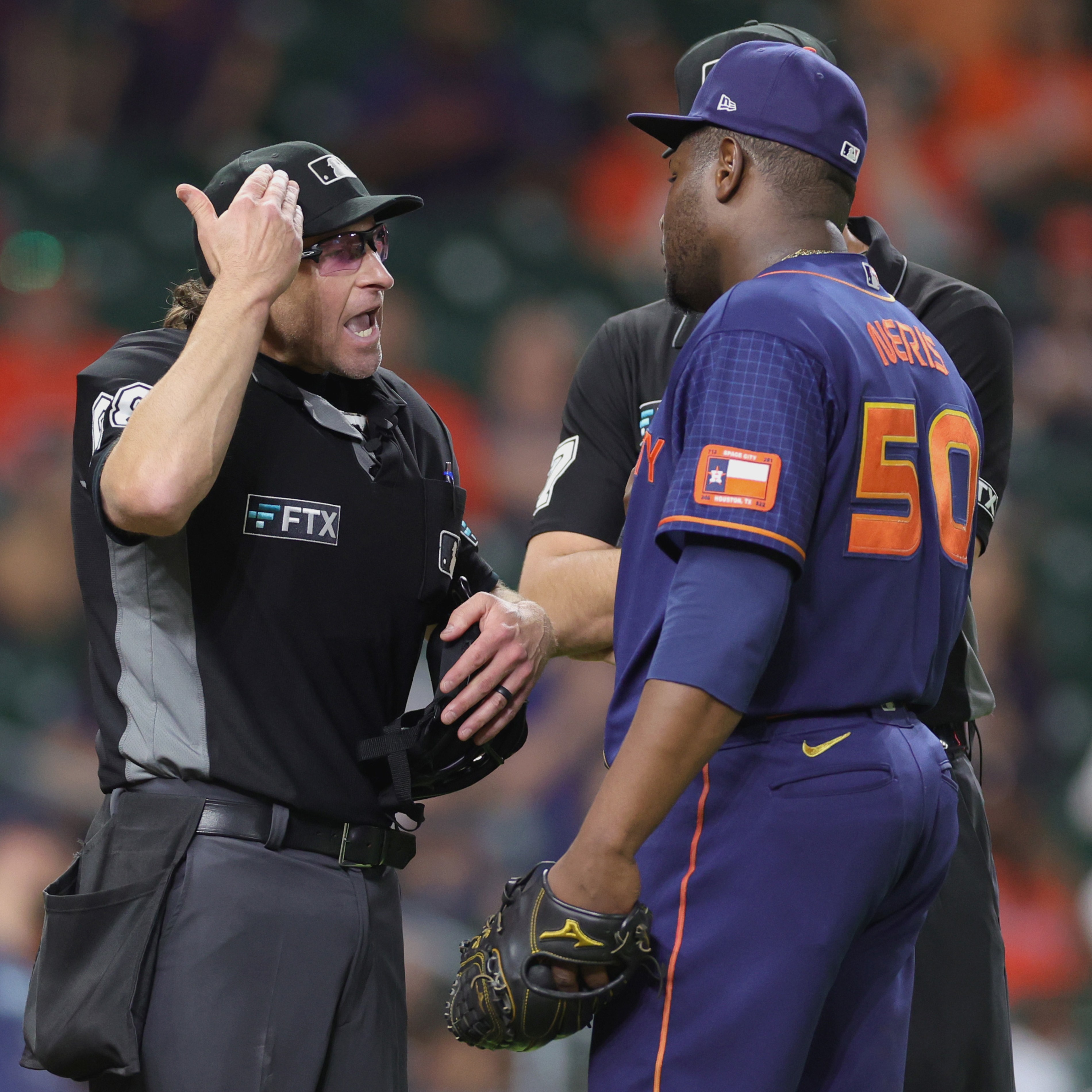 Astros' Hector Neris Suspended 4 Games for Throwing at Eugenio Suarez's