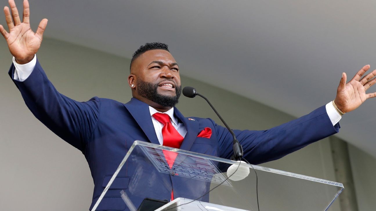 David Ortiz, the first career designated hitter to be selected on first