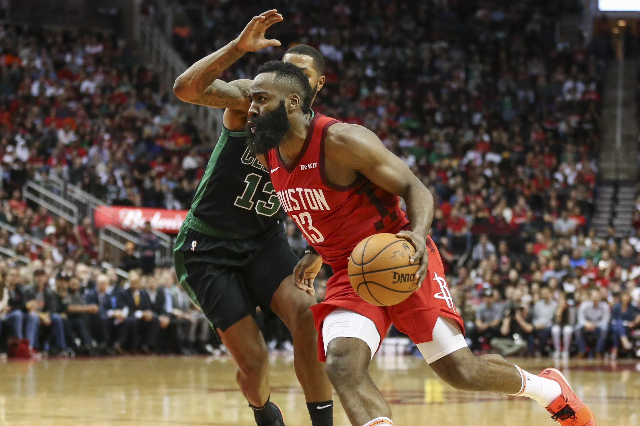 James Harden’s 45 leads Rockets to win over Celtics