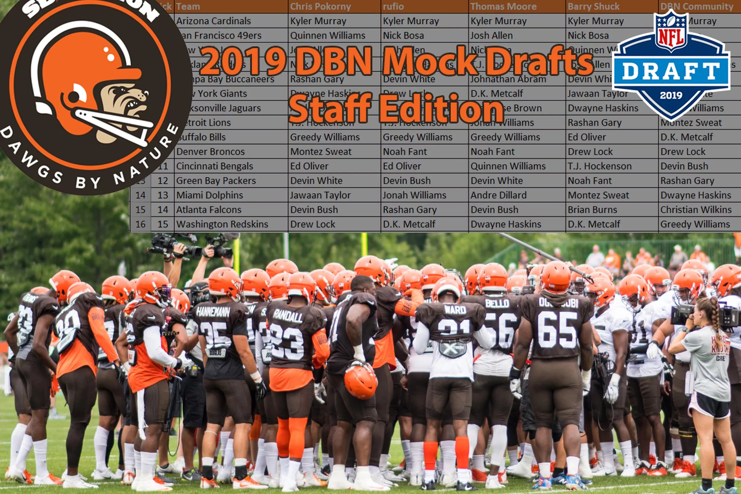 Who will it be? The DBN staff provides their mock drafts, including the