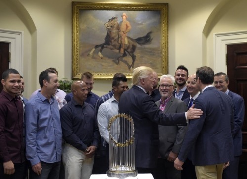 Donald Trump welcomes World Series champion Cubs to White House