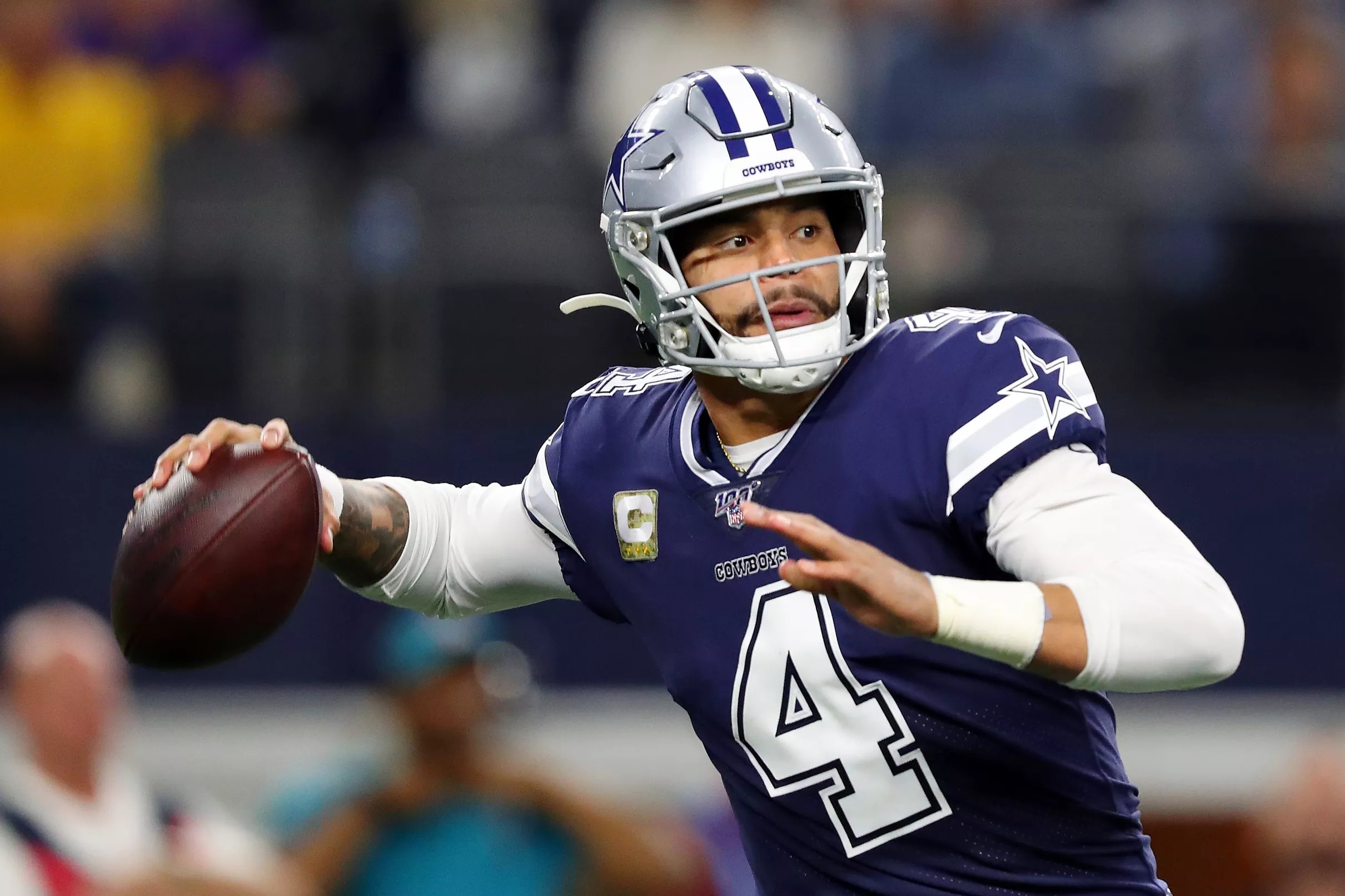 listed Dallas Cowboys QB Dak Prescott as the best deep ball