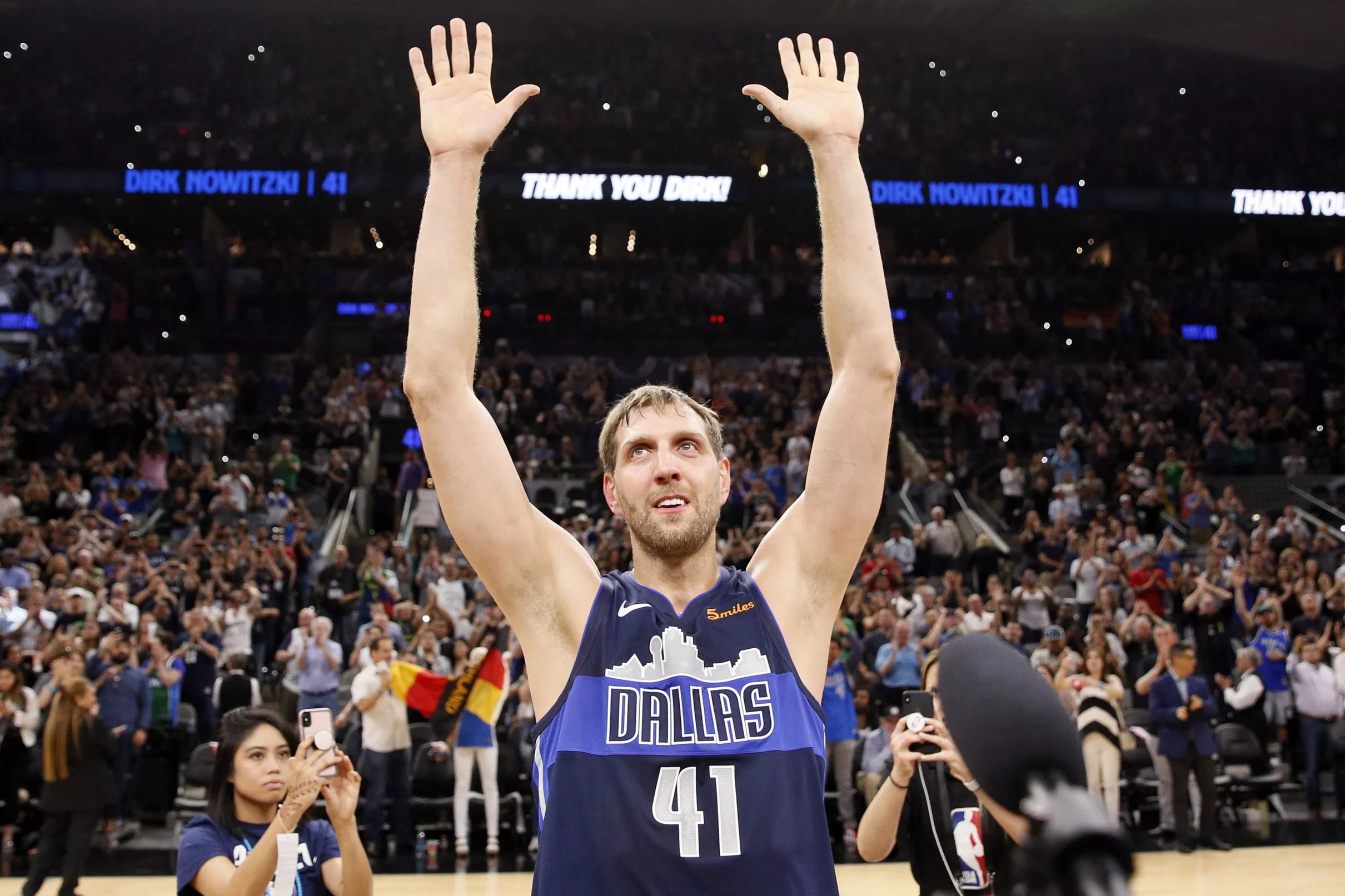 Dirk Nowitzki starts the long process of a U.S Dirk Nowitzki starts the long process of a U.S