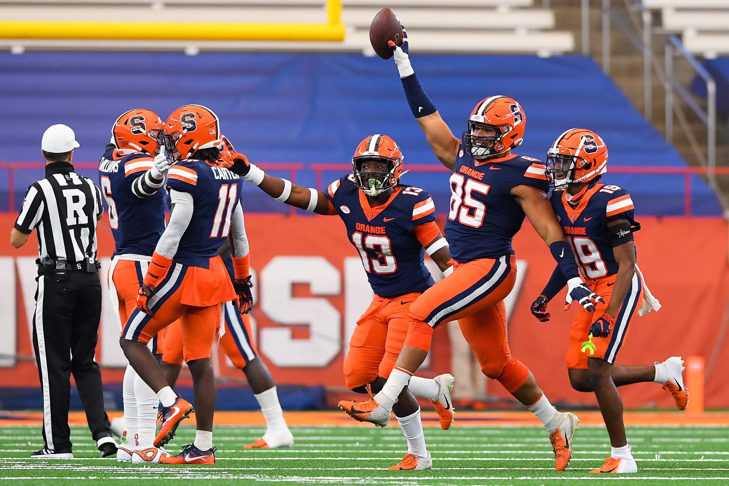 Five turnovers lead Syracuse Football to first win of season