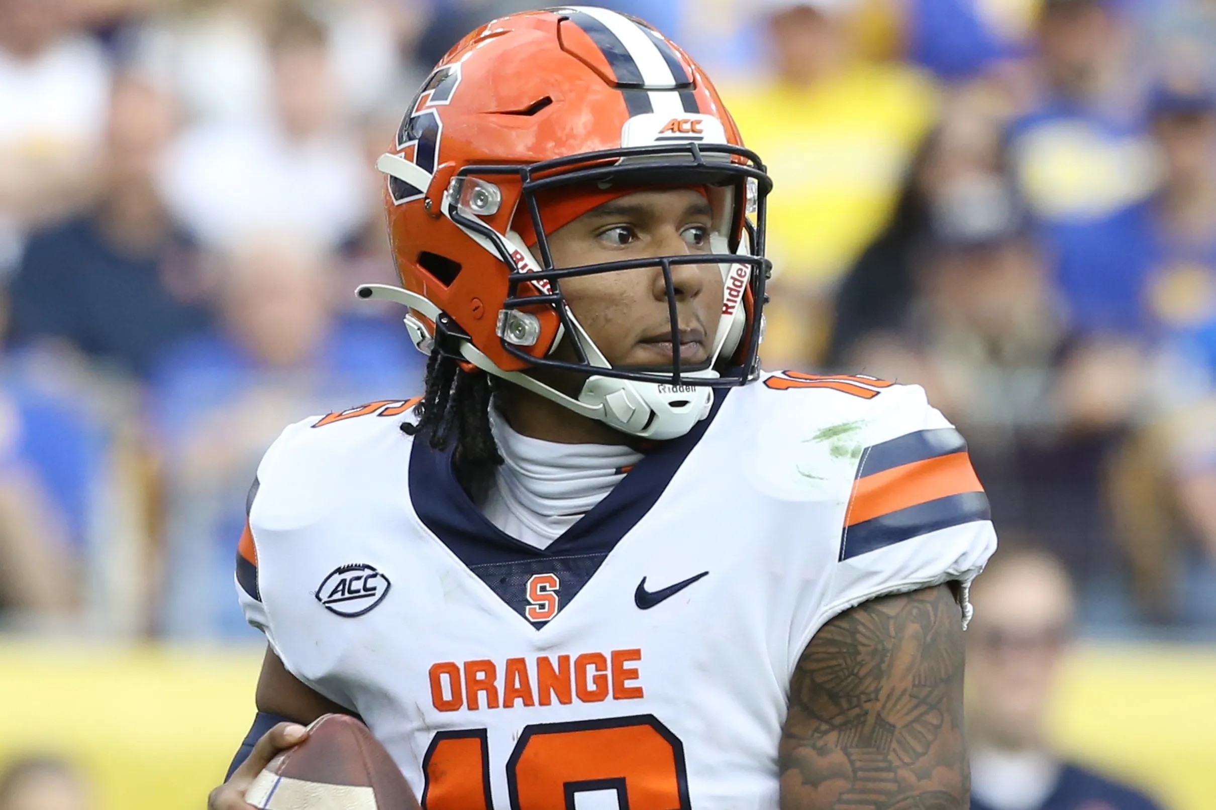 Syracuse uniforms: Orange helmets, blue jerseys & pants vs. Holy Cross -  Troy Nunes Is An Absolute Magician