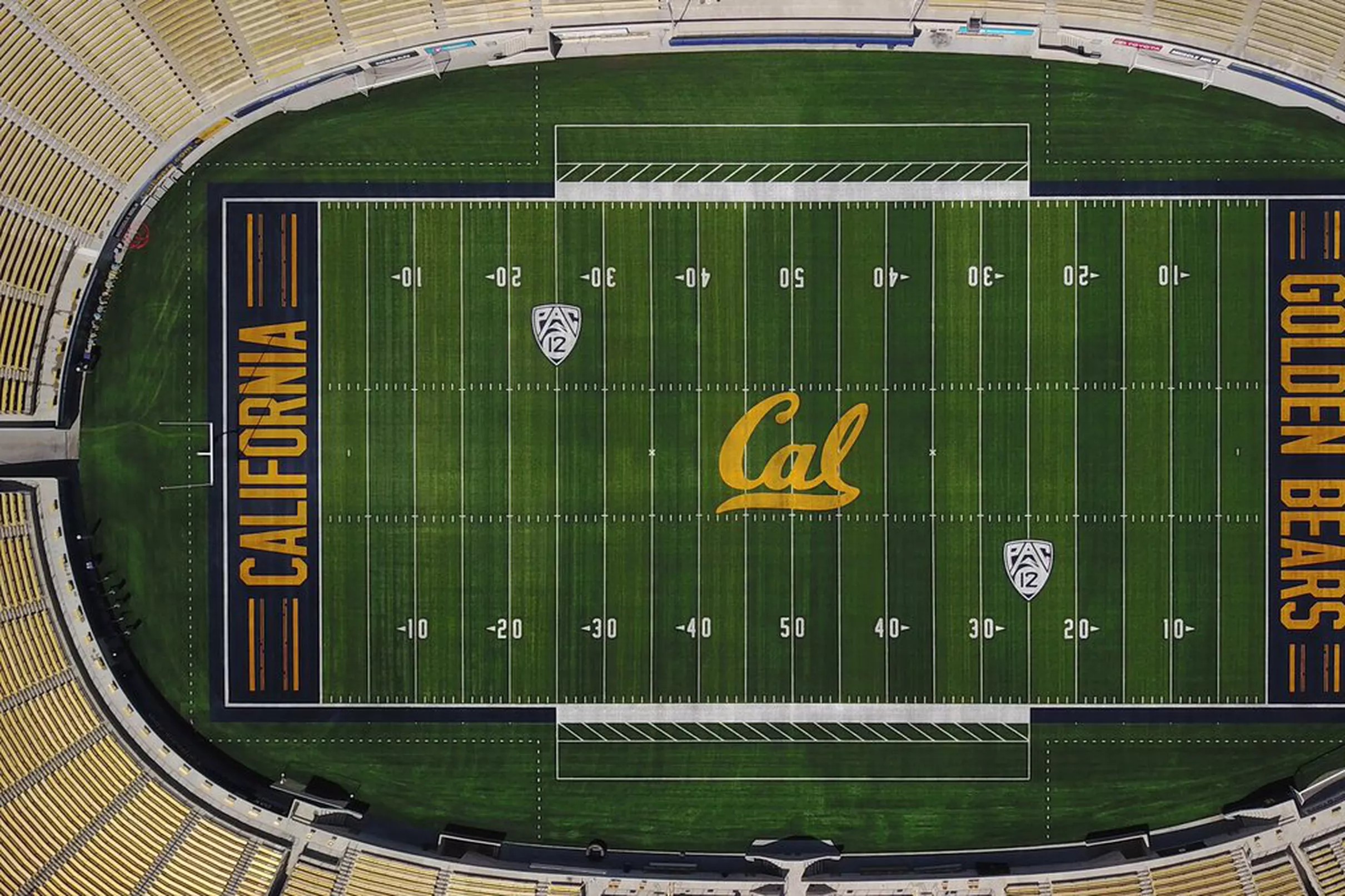 The new Cal football field features the Hayward earthquake fault