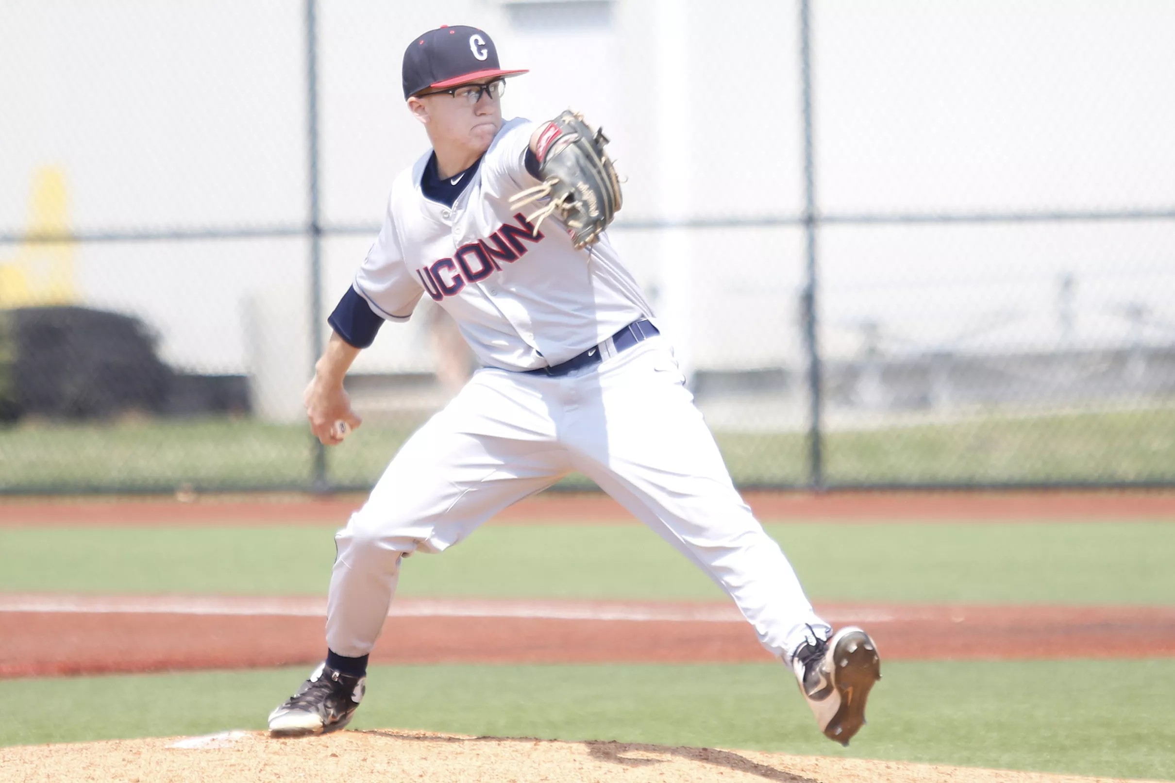 Colby Dunlop was solid on the mound in a win for UConn Baseball while