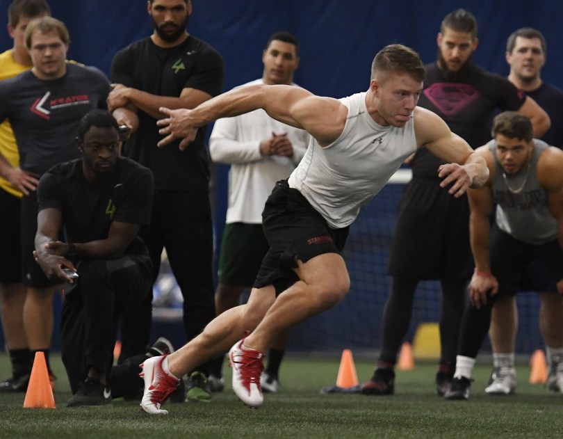 Christian McCaffrey And Local NFL Draft Hopefuls Prep For NFL Combine