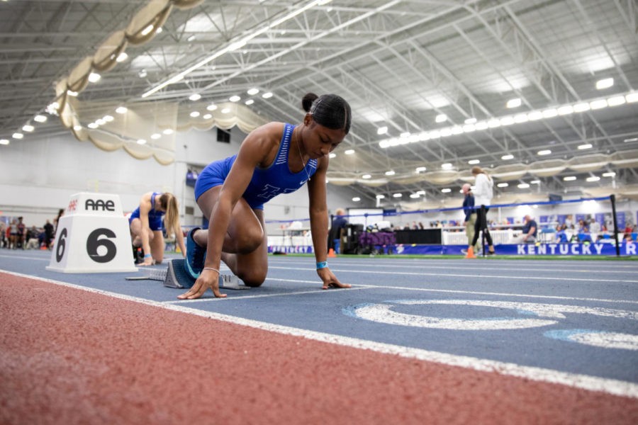 Masai Russell breaks 100meter hurdles record at Texas Relays.